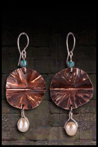 Earrings.Copper-Hammered-Hemisphere-with-Pearl-2226.jpg