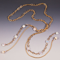 Freshwater Pearls & Chain Lariat