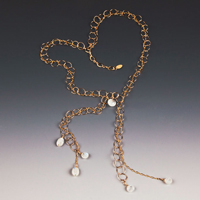 Gold & Moonstone Chain Necklace 